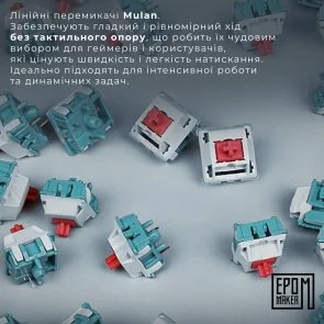 Фото: Клавіатура Epomaker EP64 Mulan Switch Hot-Swap RGB White (EP64-W-M) № 19 | KTC