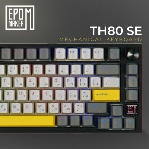  Клавіатура Epomaker TH80 SE Budgerigar V2 Switch Hot-Swap RGB WL/BT/USB Black (TH80-SE-B-BV2)