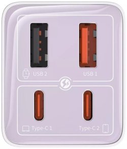 Зарядний пристрій Baseus GaN6 Pro Fast Charger 65W Purple (P10162701533-00)