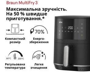 Фото: Мультипіч Braun MultiFry 3 (HF 3030 BK) № 9 | KTC
