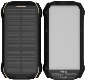 Фото: Батарея універсальна Vinnic SACA PEAK Solar 20000mAh IP65 15W Black (VPSPB-FL20) № 3 | KTC