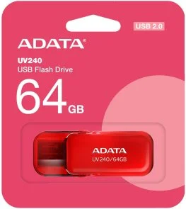 Фото: Флешка USB A-Data UV240 64GB Red (AUV240-64G-RRD) № 4 | KTC