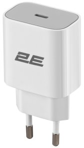 Зарядний пристрій 2E Wall Charger PD 30W White (2E-WC1USBC30W-W)