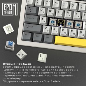 Ajazz AK820 Pro Flying Fish Switch Hot-Swap RGB White