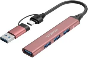 Фото: USB-хаб Canyon DS-02 Pink (CNS-TDS02P) № 2 | KTC