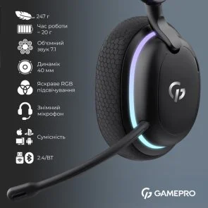 Фото: Гарнітура GamePro Asgard Bragi Black (HSW250B) № 15 | KTC