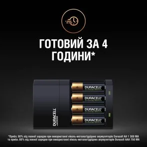 Фото: Зарядний пристрій Duracell CEF14 (2xAA 1300mAh + 2xAAA 750mAh) № 5 | KTC