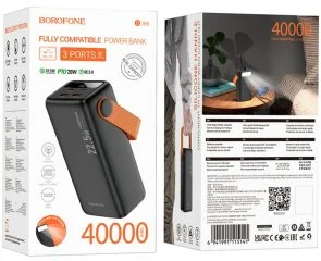 Фото: Батарея універсальна BOROFONE BJ66 Magnifico 40000mAh 22.5W Black (6941991115141) № 5 | KTC