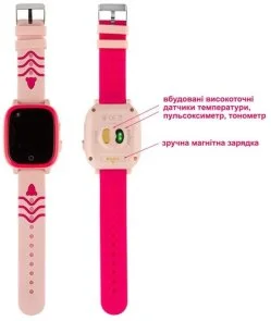 Фото: Смарт годинник AmiGo GO005 4G WIFI Thermometer Pink (GO005 4G Pink) № 6 | KTC