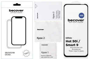 Фото: Захисне скло BeCover 10D for Infinix Hot 50i X6531 Black (712713) № 2 | KTC