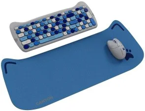 Фото: Комплект клавіатура+миша Canyon HSET-W6 Kitty Edition Wireless Blue (CNS-HSETW6BL) № 2 | KTC