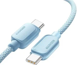 Фото: Кабель Essager Breeze 100W Type-C / Type-C 1m Blue (EXCTT1-WL03-P) № 4 | KTC