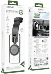 Фото: Кріплення для мобільного телефону Acefast D37 Magnetic Wireless Black (6974316283546) № 6 | KTC