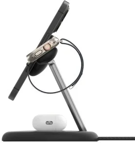 Фото: Бездротова зарядна станція Belkin BoostCharge Pro 3in1 Qi2 15W Black (WIZ023VFBK) № 2 | KTC