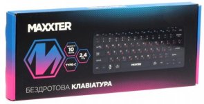 Клавіатура компактна Maxxter KBW-C01B-UA Wireless Black