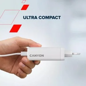 Фото: Зарядний пристрій Canyon OnCharge 140ACC QC PD GaN 140W White (CNS-CUW140ACC) № 12 | KTC