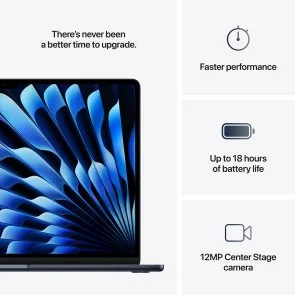 Фото: Ноутбук Apple MacBook Air 15.3 M4 10GPU Midnight (MW1L3) № 9 | KTC