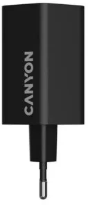 Фото: Зарядний пристрій Canyon Hexagon 65 QC PD GaN 65W Black (CND-CHAHEX65B) № 2 | KTC