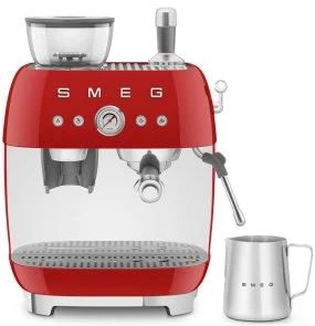 Фото: Ріжкова кавоварка Smeg Espresso coffee machine with grinder Red (EGF03RDEU) № 3 | KTC