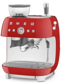 Фото: Ріжкова кавоварка Smeg Espresso coffee machine with grinder Red (EGF03RDEU) № 4 | KTC