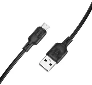 Фото: Кабель BOROFONE BX113 Lenny 2.4A AM / MicroB 1m Black (6941991115417) № 2 | KTC