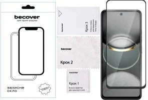 Фото: Захисне скло BeCover for Tecno Spark 30 Pro KL7 - Black (713080) № 2 | KTC