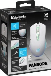Фото: Миша Defender Pandora GM-502 Wireless White (52502) № 7 | KTC