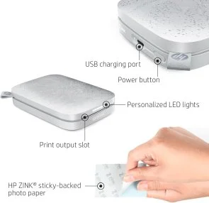 Фото: Фотопринтер HP Sprocket Portable Instant Photo Printer 2x3Inch White (HPISPW) № 6 | KTC
