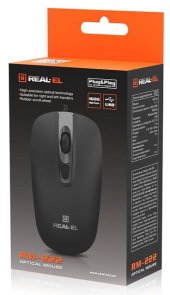 Миша Real-EL RM-222 Black (EL123200040)