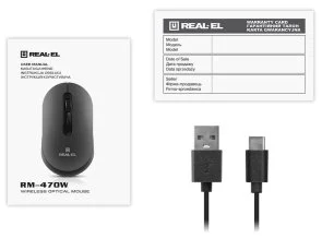 Фото: Миша Real-EL RM-470W Wireless Dark Gray (EL123200049) № 10 | KTC