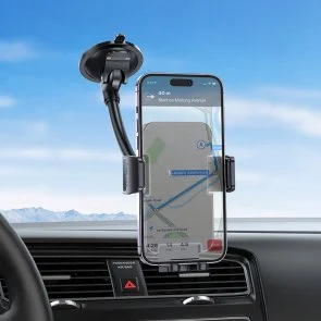 Фото: Кріплення для мобільного телефону Hoco H38 Cheetah car holder windshield Black (6942007617208) № 9 | KTC
