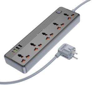 Мережевий фільтр BOROFONE BAC5A Lord 4xUSB 5/1.5m Black (6941991111501)