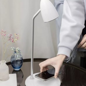 Настільна лампа з бездротовою зарядкою Proove Modern white