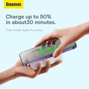 Батарея універсальна Baseus Magnetic Mini Wireless Fast Charge 20000mAh 20W White (PPCX150002)