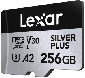 FLASH пам'ять Lexar Professional Silver Plus UHS-I A2 V30 Micro SDXC 256GB (LMSSIPL256G-BNANG)