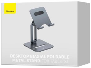 Універсальний тримач Baseus Desktop Biaxial Foldable Metal Stand for Tablets Grey (LUSZ000113)