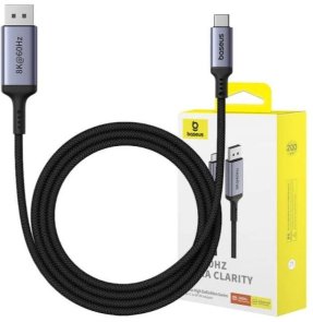 Кабель USB (Type-C) to DP, 2м, Baseus High Definition Series, Black