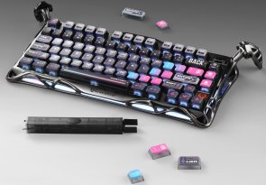 Клавіатура Gravastar Mercury K1 Pro 80key GravaStar x Kailh Speedy Mint Linear Switch WL/BT/USB Cyberpunk (GSK1PRO_CBLK)