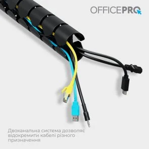 Фото: Органайзер для кабелів OfficePro CM790B Black № 7 | KTC