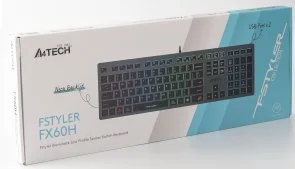 Фото: Клавіатура A4tech FX60H Fstyler Neon backlit Grey (FX60H USB (Grey) Neon backlit) № 9 | KTC