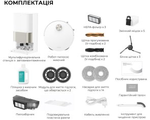Робот-пилосос Dreame Bot X50 Ultra Complete White (RLX85CE-4-WH)