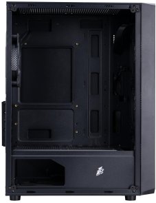 Корпус 1stPlayer FD3-M-BK-4F7 Black with window