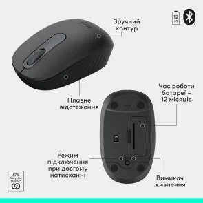 Фото: Комплект клавіатура+миша Logitech MK250 Combo Bluetooth US/UA Graphite (920-013823) № 8 | KTC