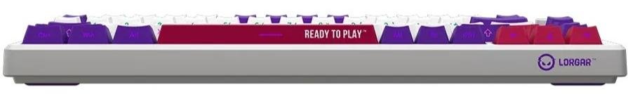 Клавіатура Lorgar KBP7075W Toxic Purple ENG WL/RT/USB White (LRG-KBP7075W-WH-US)