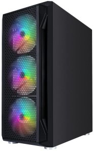 Корпус 1stPlayer X5-BK-4F1 Black with window
