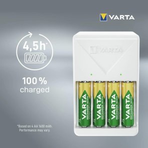 Зарядний пристрій Varta Plug Charger with 4xAA 2100mAh (57657101451)