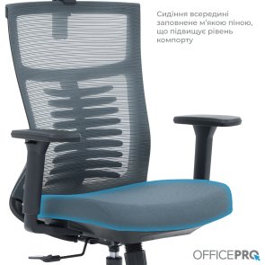 Крісло OfficePro Balance OC550-B-DG-DG Black/Dark Gray