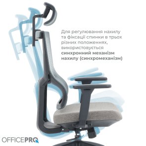 Крісло OfficePro Elegant OC600 Black/Dark Gray (OC600-B-DG-DG)