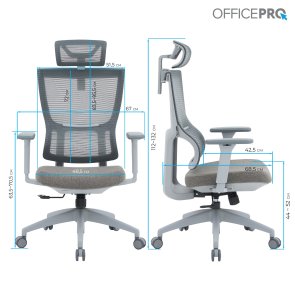 Крісло OfficePro Elegant OC600 Gray/Dark Gray (OC600-G-DG-DG)