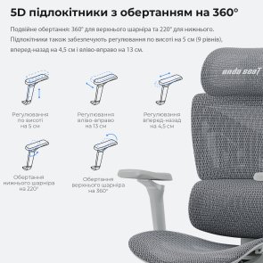 Крісло Anda Seat X-Air Pro Size XL Mesh Gray (AD-WY-01-GGF-G01)